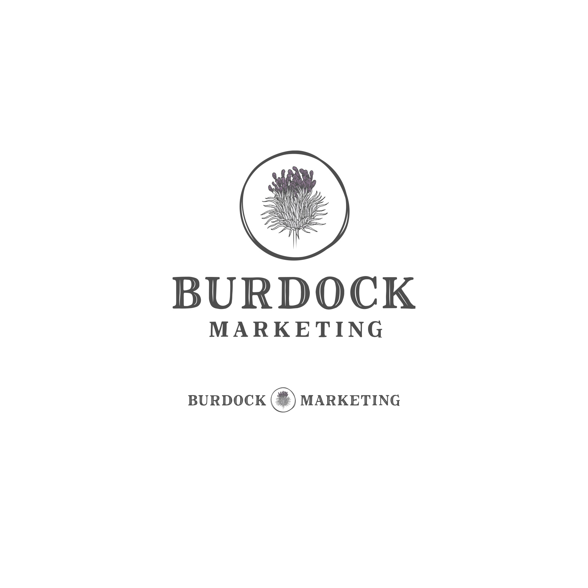 logo design and secondary logo design for Burdock Marketing