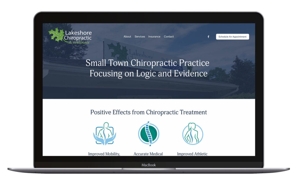 website design on Squarespace for chiropractic office