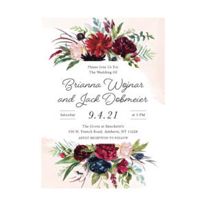 wedding invitation, floral wedding suite design