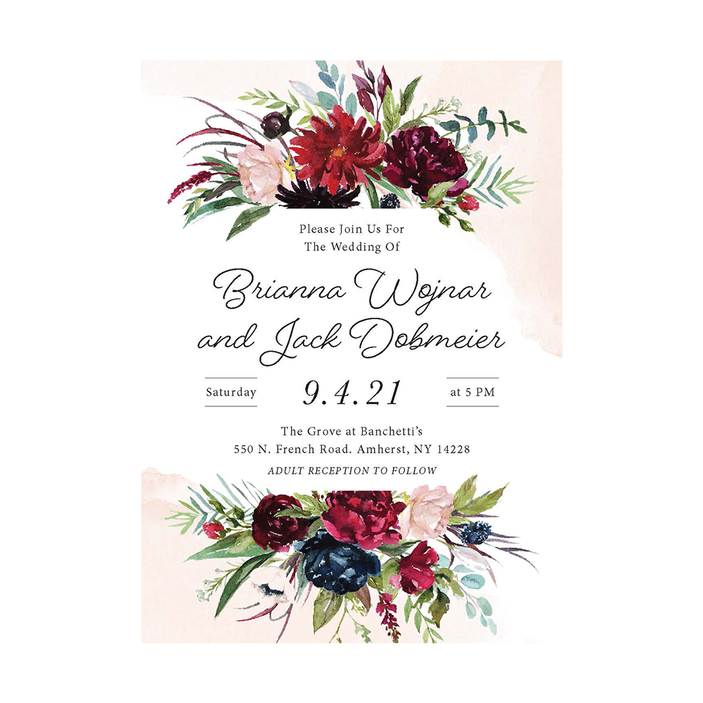 wedding invitation, floral wedding suite design