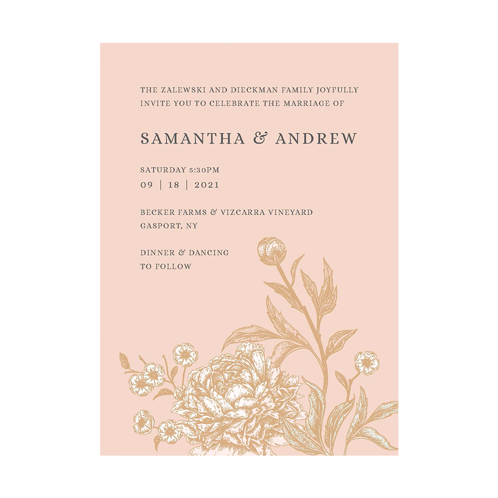 wedding invitation, floral wedding suite design